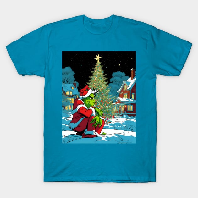 Grinchy Christmas T-Shirt by Rogue Clone